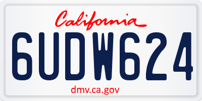 CA license plate 6UDW624