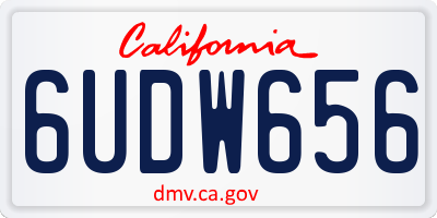 CA license plate 6UDW656
