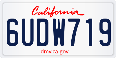 CA license plate 6UDW719