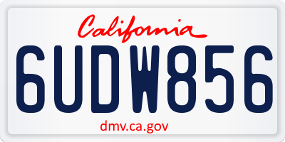 CA license plate 6UDW856