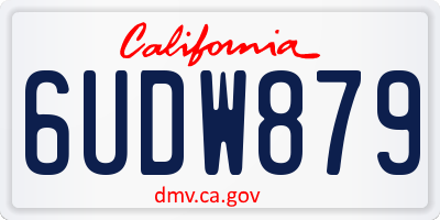 CA license plate 6UDW879
