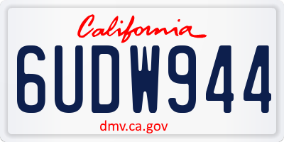 CA license plate 6UDW944