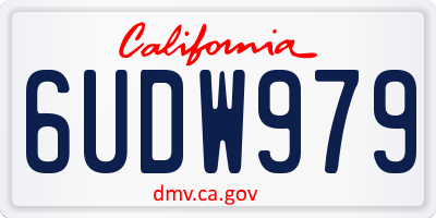 CA license plate 6UDW979