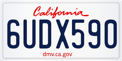 CA license plate 6UDX590