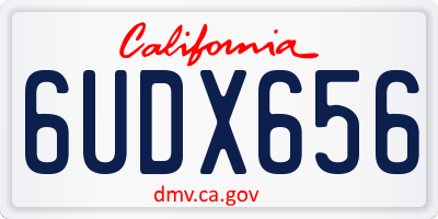 CA license plate 6UDX656