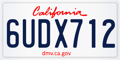 CA license plate 6UDX712