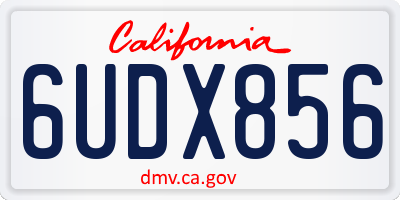 CA license plate 6UDX856