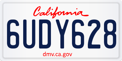 CA license plate 6UDY628