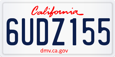 CA license plate 6UDZ155