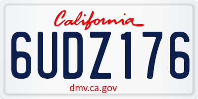 CA license plate 6UDZ176
