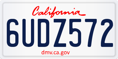 CA license plate 6UDZ572