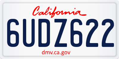CA license plate 6UDZ622