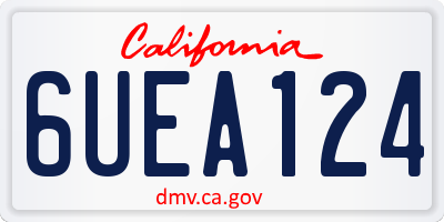CA license plate 6UEA124