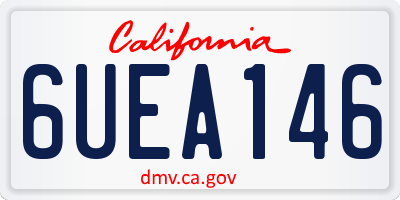 CA license plate 6UEA146