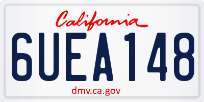 CA license plate 6UEA148