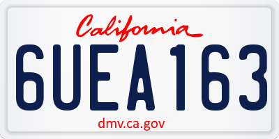 CA license plate 6UEA163