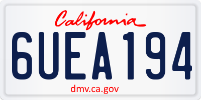 CA license plate 6UEA194