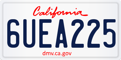 CA license plate 6UEA225