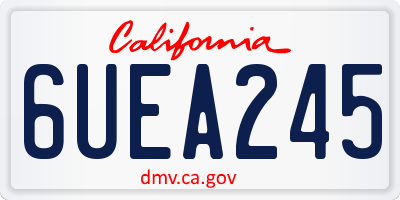 CA license plate 6UEA245