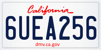 CA license plate 6UEA256