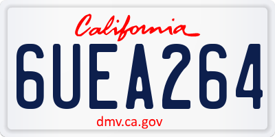 CA license plate 6UEA264