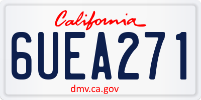 CA license plate 6UEA271