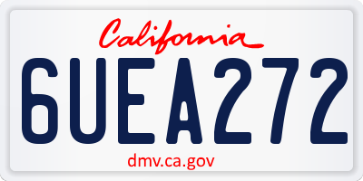 CA license plate 6UEA272