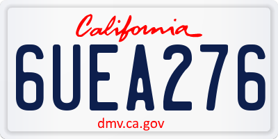 CA license plate 6UEA276