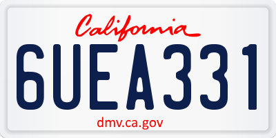 CA license plate 6UEA331