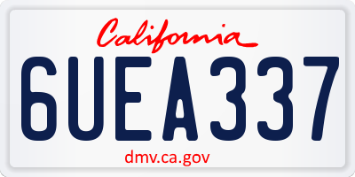CA license plate 6UEA337