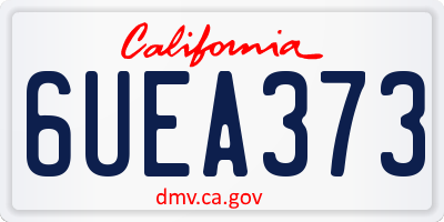 CA license plate 6UEA373