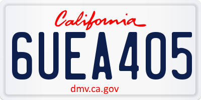 CA license plate 6UEA405