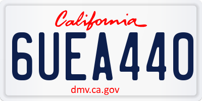 CA license plate 6UEA440