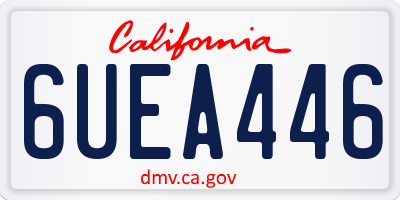 CA license plate 6UEA446