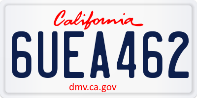 CA license plate 6UEA462