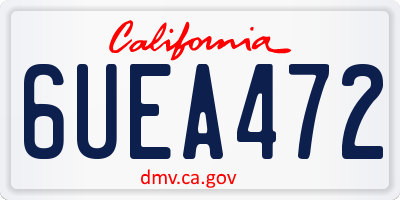 CA license plate 6UEA472