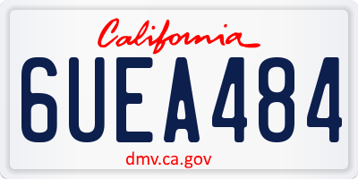 CA license plate 6UEA484