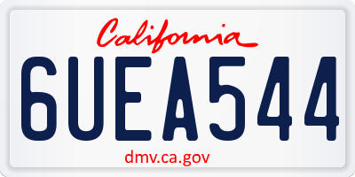 CA license plate 6UEA544