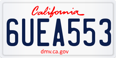 CA license plate 6UEA553