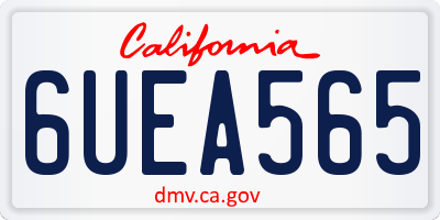CA license plate 6UEA565