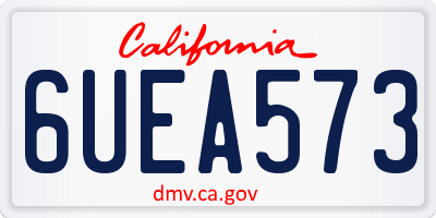 CA license plate 6UEA573