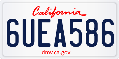 CA license plate 6UEA586