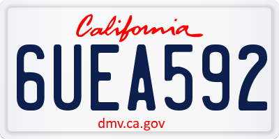 CA license plate 6UEA592