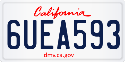 CA license plate 6UEA593
