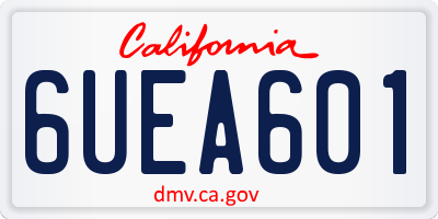 CA license plate 6UEA601