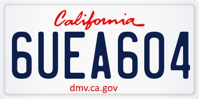 CA license plate 6UEA604