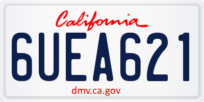 CA license plate 6UEA621
