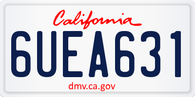 CA license plate 6UEA631