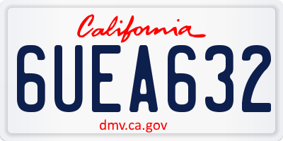 CA license plate 6UEA632