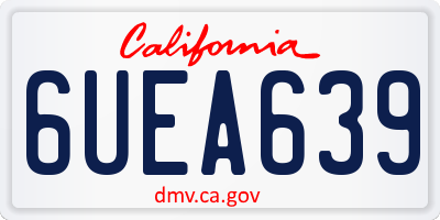 CA license plate 6UEA639